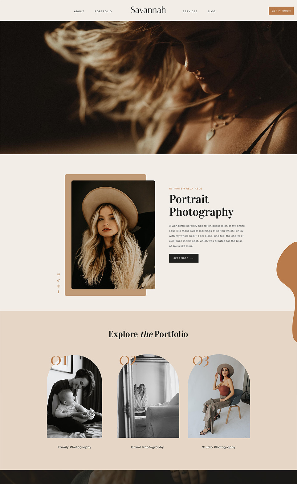 Savannah Showit Website Template