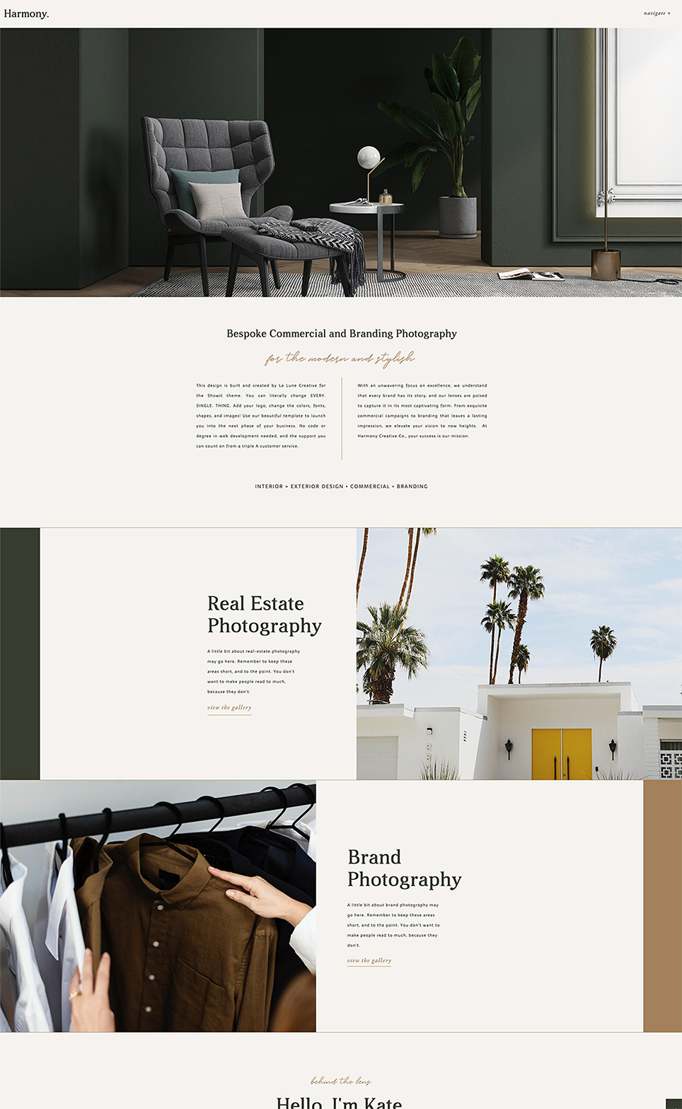 Harmony Showit Website Template