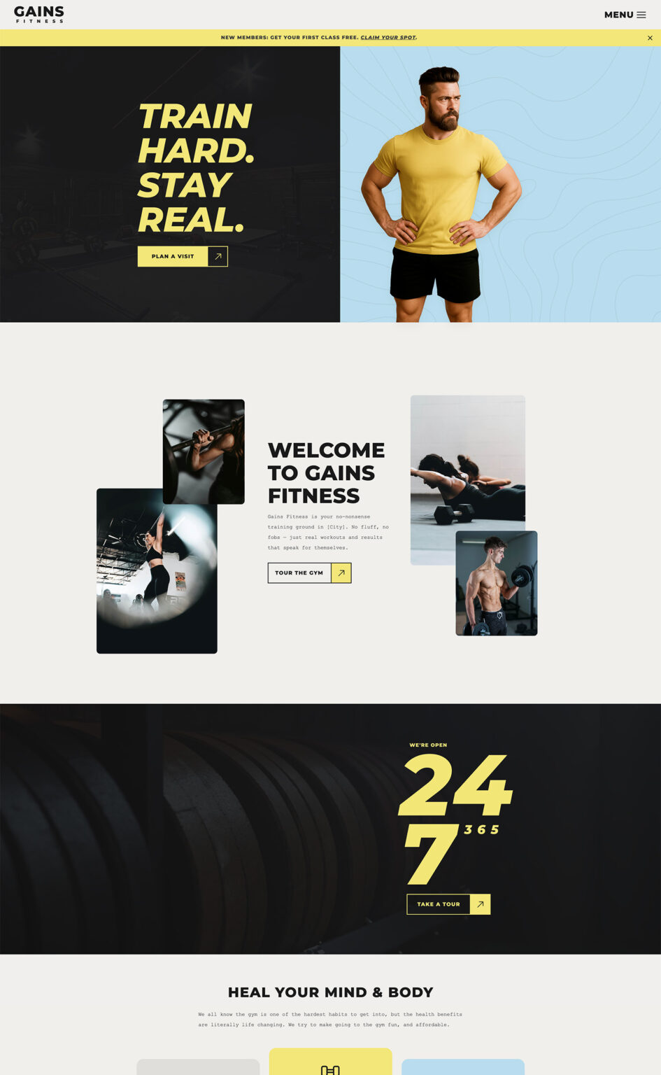 Showit Fitness Website Template