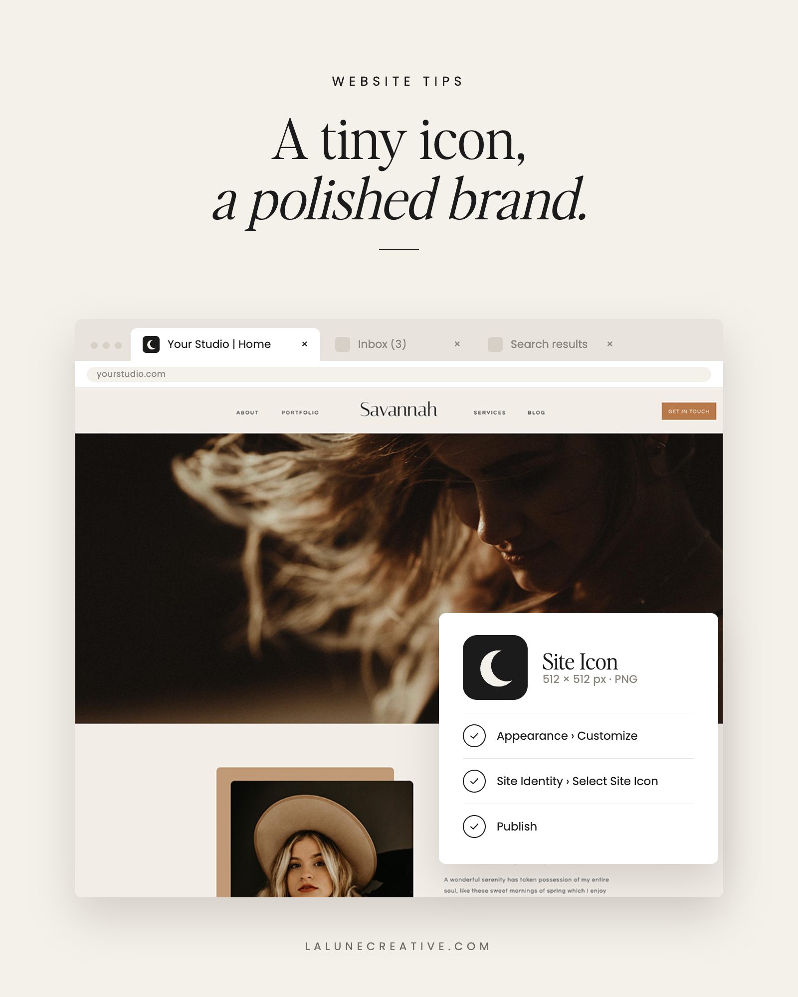 How to upload a favicon site icon to WordPress